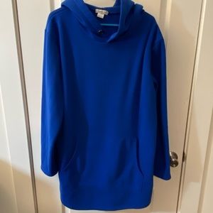 Z Avenue USA hooded sweatshirt dress/tunic. Royal blue size XL